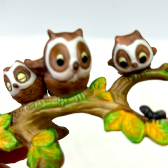 - Vintage 50’s JOSEF ORIGINALS bisque porcelain anthropomorphic owls on a… - Picture 7 of 9